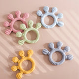 1PC Baby Silicone Teether Toys BPA Free Silicone Finger Ring Pacifier Chain Soothing Teething Toys For Newborn Teething Gifts
