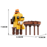 MOC This is Fine Dog Animal Dog Building Blocks Cartoon Creative Animal Bricks Animation Creative Ornament Toys Children's Gifts