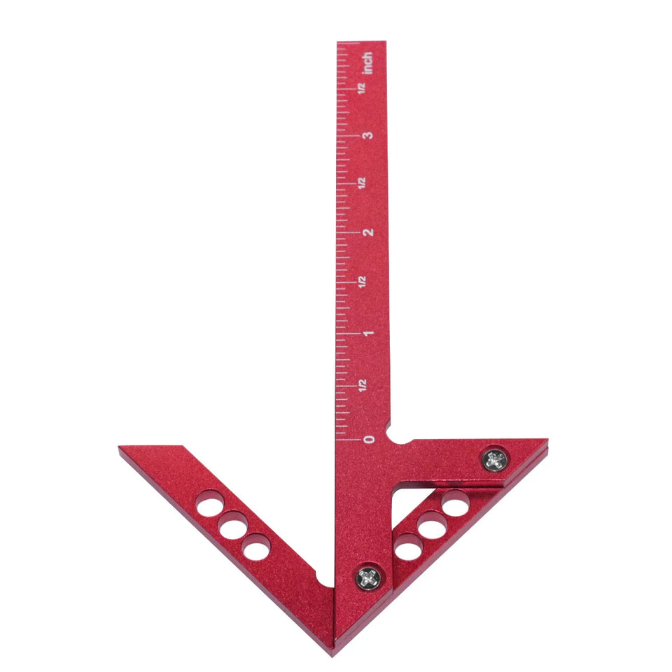 Woodworking Circle Center Scribe 45/90° Center Measuring Tool Line Gauges Aluminum Center Scribe Carpenter Ruler Measuring Tool