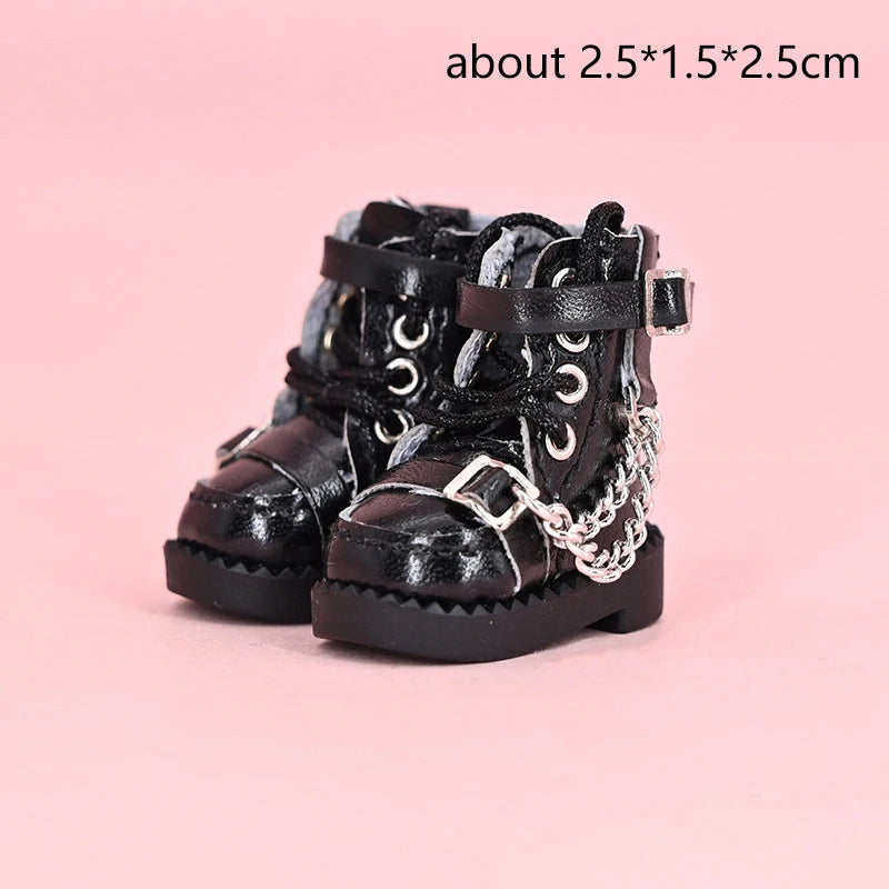 1 Pair Doll Boots Ob11 Shoe Baby New OB11 Shoes Doll Shoes 1/12 Shoes BJD Doll Boots