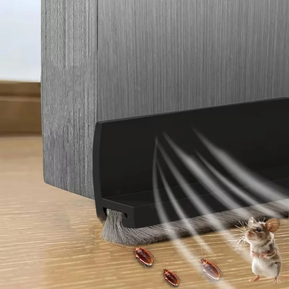 Door Sealing Strip Self-adhesive Door Bottom Gap Filling Sealing Strips Insect Proof Brush Strip Windproof Soundproof Door Tape