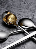 5pcs 304 Stainless Steel Spoons Ice Cream Spoons Long Handle Coffee Spoons Stirring Spoons Kitchen Utensils