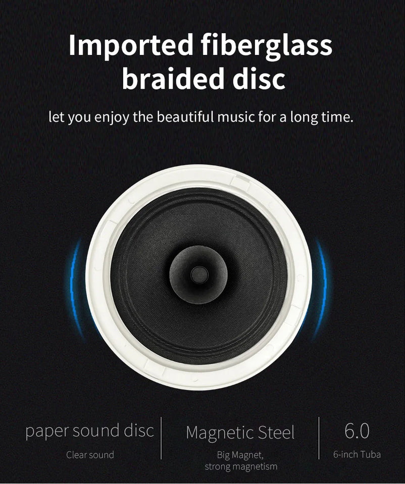 6 Inch 8 ohm Ceiling Speaker Full range stereo sound High fidelity sound quality Passive Speakers home Background Music system