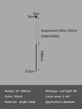 Modern Minimalist LED Longer Pendant Lights For Bedroom Bedside Reading Chandelier Lamps Living Room Bar Coffee Decor Fixtures