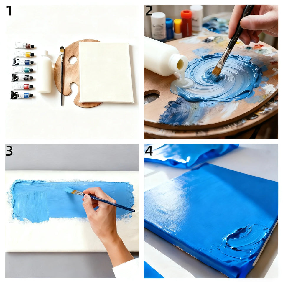 Acrylic Flow Medium for Acrylic Paint, High FlowPouringMedium, Improves Consistency, Transparency and Smoothness for Fluid Art