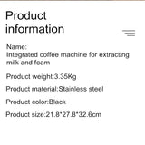 Semi-Automatic Coffee Machine Household Small Italian Concentration High Pressure Extraction Foaming Steam All-In-One Machine