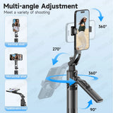 Tripod for Mobile Phone 360°Auto-Rotation Shooting C17 Quadrapod Selfie Stick Phone Stand AI Face Following, with Remote Control