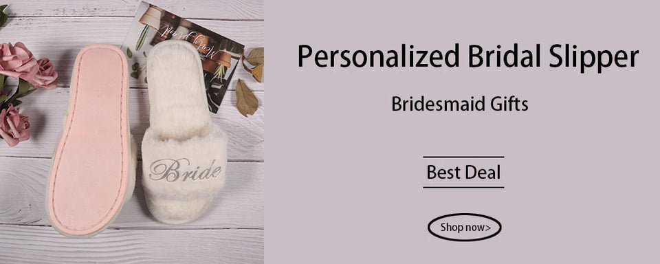Personalized Bridal Slipper Bridesmaid Gifts Wedding Bridesmaid Fluffy Bachelorette Fluffy Slippers birthdays Christmas Gifts