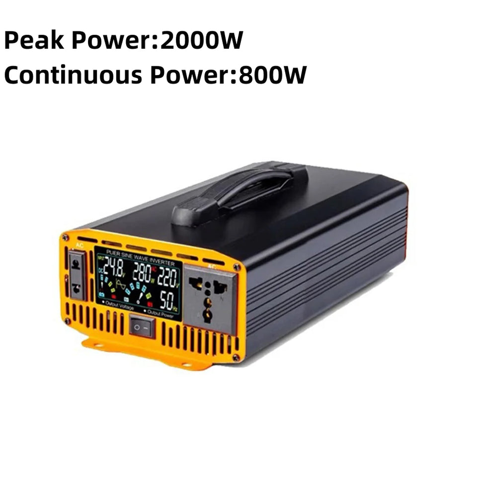 Pure Sine Wave Car Inverter 2000W 3000W Transformer Power Converter 12V 24V 48V 60V 72V to AC 110V 220V 50hz 60hz Solar Inverter