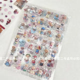 Sylvanian Families Stickers with Beautiful  Photo Cut Film PET Stickers House Scene Handmade Account Cute Guka Stickers