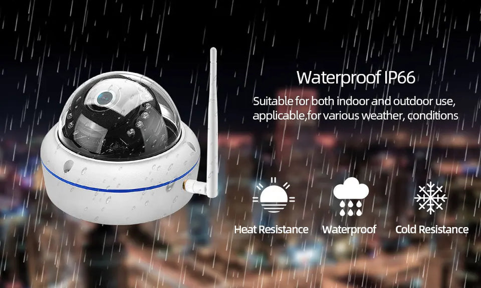 Outdoor Street IP66 Tuya Smart Home IP Camera WIFI Audio Record Waterproof 5MP Wireless CCTV Dome Camera Smart Life APP P2P