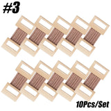 10/20/30Pcs Replacement Elastic Bandage Wrap Stretch Metal Clips Fixation Clamps Hooks First Aid Kit for Sport White/Coffee