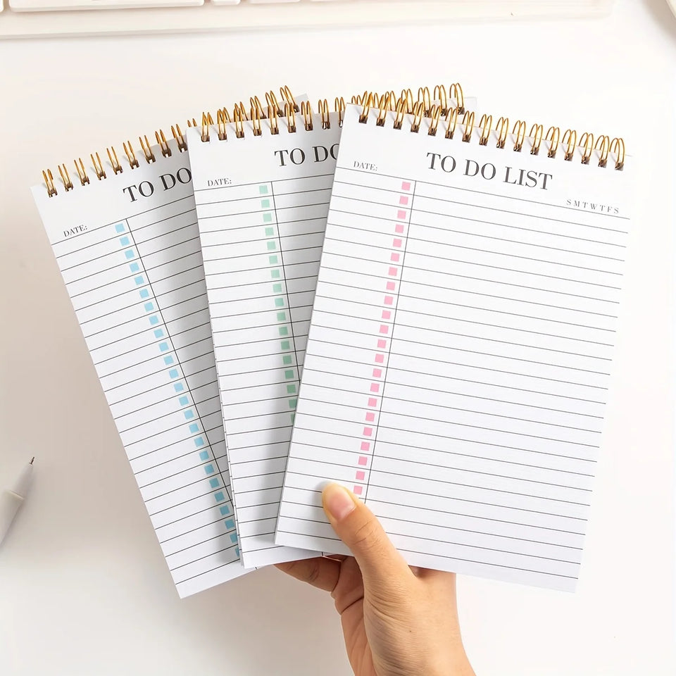 1pc to Do List Notepad, Undated Daily Planner Notepad with to Do List Notebook Checklist Planner Spiral Cover Notepad