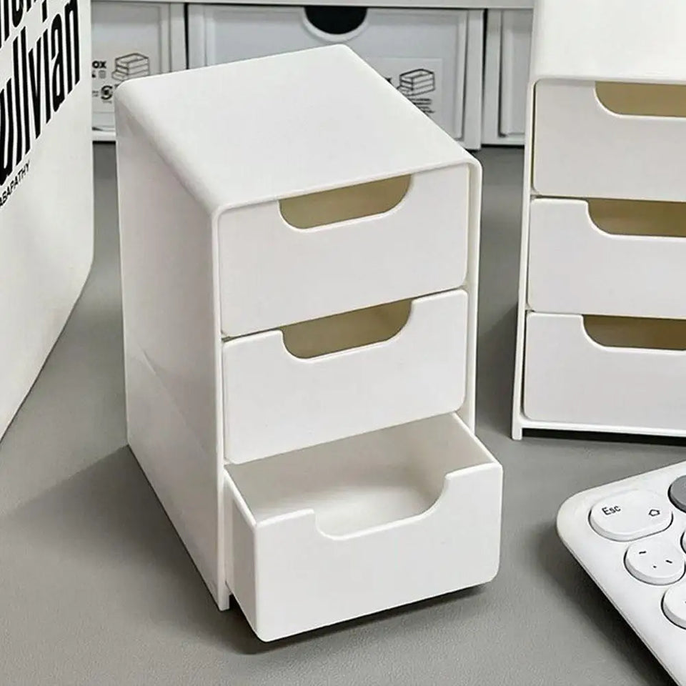 Mini Storage Box Small Drawer Storage Box Layered Grid Drawer Style Storage Box Tier Desk Organizer With Drawers