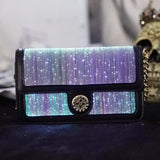 Colorful Luminous Square Bags For Woman LED Light Intelligent Touch Shoulder Bag Optical Fiber Fabric Crossbody Bag сумка