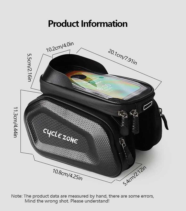 Bicycle Bag Touch Screen Phone Case Holder Large Capacity Top Frame Tube Bag MTB Road Bike Bag Phone Case Cycling Accessories