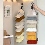 Closet Hat Rack Over the Door Hat Rack Hanging Hat Racks with Clip Buckle Baseball Caps Rack Hat Organizer Cap Rack Closet Door