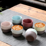 Japanese Ceramic Tea Cup Retro Matte Coarse Pottery Espresso Cups Handmade Coffee Ceramic Mug Drinkware Gift