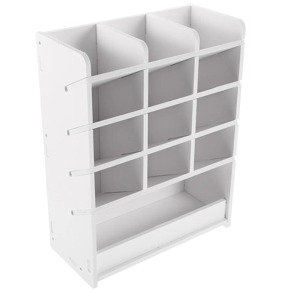 Desktop Storage Box Wood Office Stationery Organizer School Office Pen Stand Living Room Coffee Table Remote Control Organizer