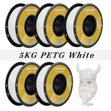 KINGROON 5KG PLA TPU PETG Filament Mix color 1.75mm 3D Printer Plastic No Bubble Spool 3D Printing Materials Wholesales