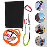 Sling Tree Descent Sling Rope 5/8 Inches -8 Feet/14 Feet with Triple Locking Carabiner Adjuster Orange/For Climbing Rescue