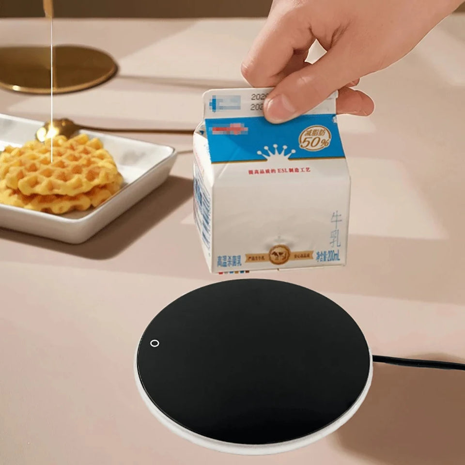 Mini Portable USB Cup Warmer Coffee Mug Heating Coaster Smart Thermostatic Hot Plate Milk Tea Coffee Water Thermostatic Heating