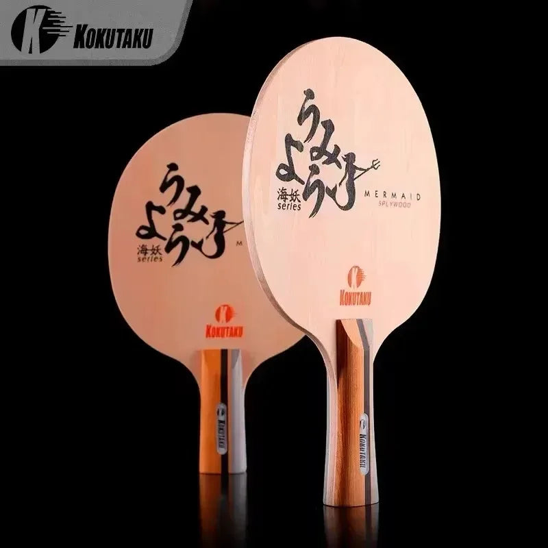 KOKUTAKU MERMAID Table Tennis Blade Racket Pure Black Carbon Wood Allround Offensive Ping Pong Bat Paddle