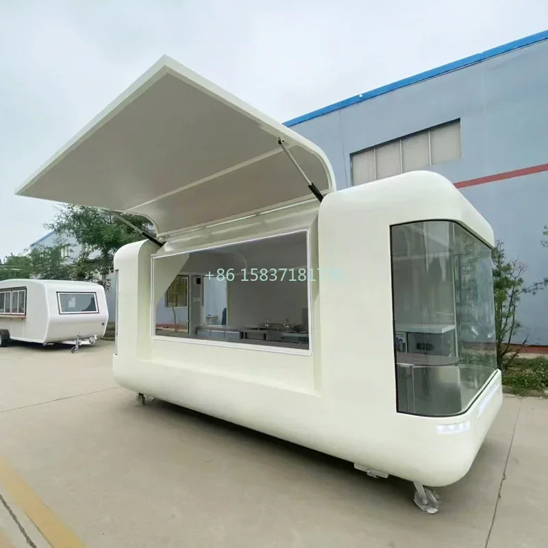 Standard Vending Food Kiosk Truck Outdoor Mobile Fast Food Carts Kiosk Popsicle Ice Cream Vending Carts Hot Dog Food Trailer