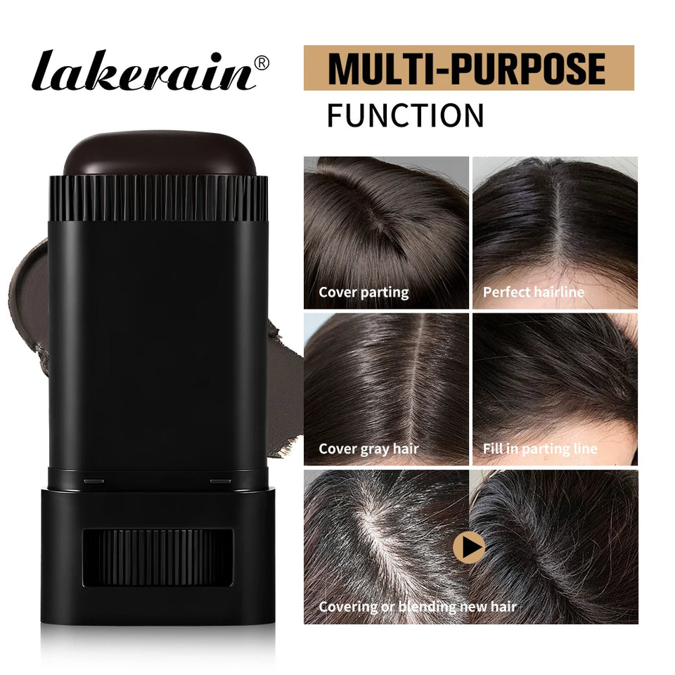 2in1 Hair Dye Stick with Comb Black Brown Coffee Long Lasting Temporary Hair Coloring Covered White Hairs Hairline Pen Washable