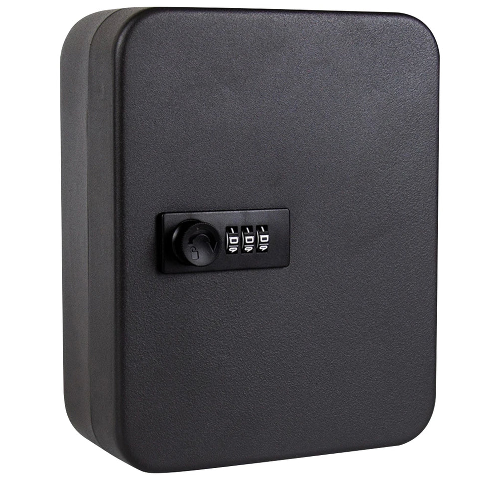 Combination Key Cabinet 20 Key Hooks Key Box Wall Mounted with Key/Code Lock Key Cabinet Security Lock Box Locking Key Cabinet