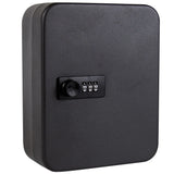 Combination Key Cabinet 20 Key Hooks Key Box Wall Mounted with Key/Code Lock Key Cabinet Security Lock Box Locking Key Cabinet