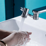 1080° Rotatable Extension Faucet Sprayer Head Universal Faucet-Extender 2 Modes Stainless Steel Bathroom Tap Extend Adapter