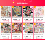 New 1Style 72Pcs/bag Good Mood Maker Cut Film Sticker Book Handbook Scrapbook Phone Case Photo Frame Calendar DIY