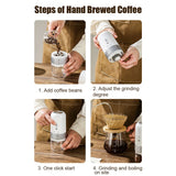 Portable Electric Burr Coffee Grinder 13W 200ml USB Rechargeable Adjustable Setting Cordless Coffee Bean Grinder with Cleanin