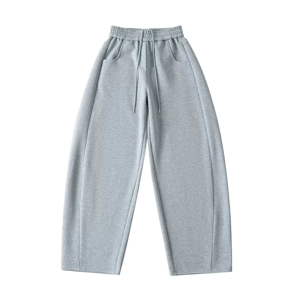 Street Sle High Waist Wide Leg Sport Pants Women's Casual Loose Straight Leg Trousers Coffee Color Trendy Spring Autumn