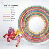 JAYO filaments petg 5Rolls Mixed colors 3D Printer Filament 1.75mm 100% No Bubble FDM 3D Printer Materials DIY Gift 1.1KG/1rolls