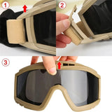 Explosion Proof Shooting Tactical Goggles Anti-impact CS War Game Airsoft Paintball Hunting Mounteering Goggles Glasses