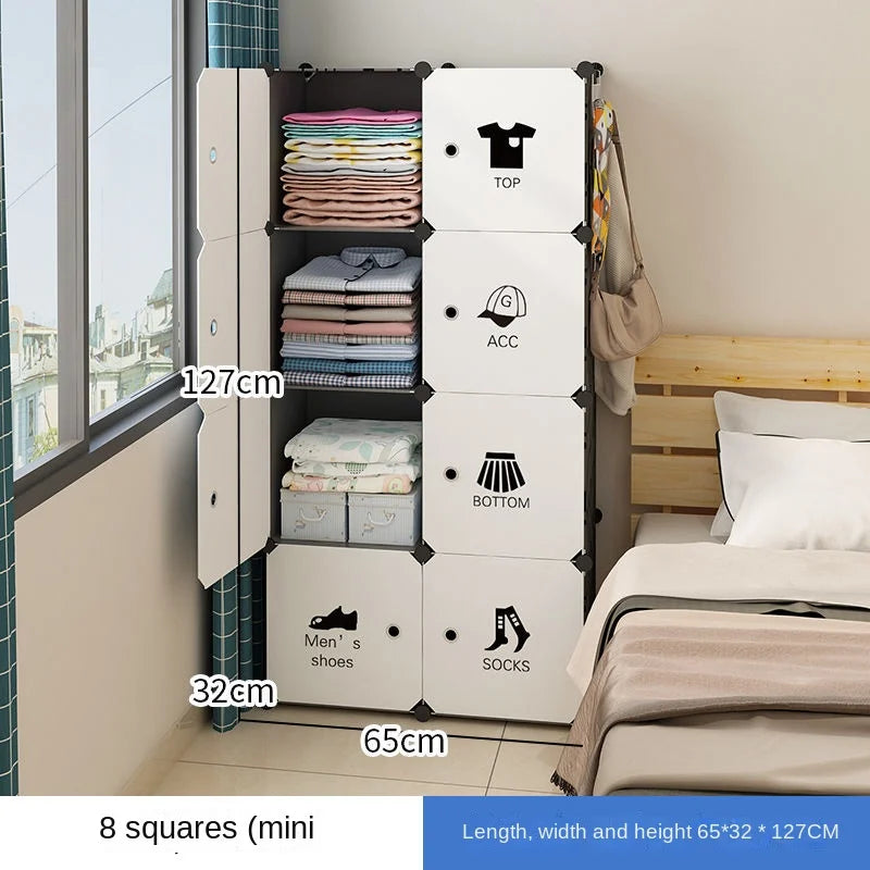 Clothes Folding Cabinets Locker Dustproof Foldable Simplicity Children Wardrobe Bedroom Furniture Organizador De Zapatos