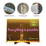Light Up Dry Erase Board LED Letter Message Board With 7 Colorful Pens with Light Acrylic Drawing Board for Kids Birthday Gifts