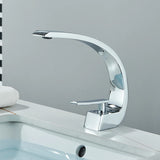 Luxury Brass Basin Faucet Deck Mounted Black Hot Cold Water Bathroom Basin Wash Mixer Tap Single Hole For Bathroom