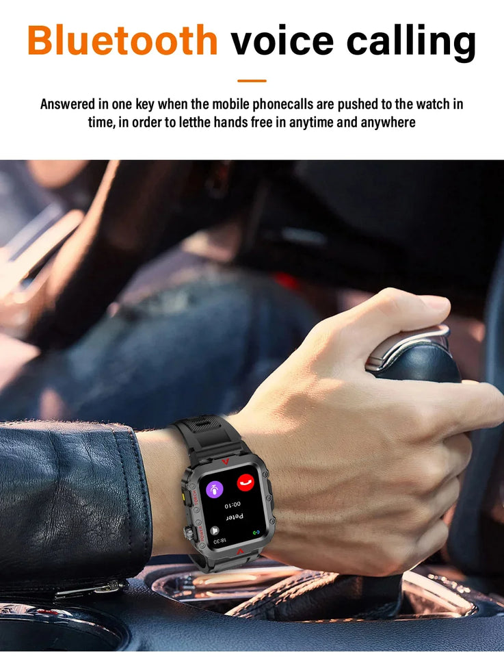 2025 New LED Men's Smartwatch 1.73" Screen Bluetooth Answer Call Smartwatch Multi Sport Modes Health Monitoring Fitness Watches