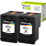 NineLeaf High Yield Ink Compatible for HP 61XL 61 XL CH563W CH564W Ink Cartridge use with Envy 4500 5530 Officejet Printer