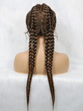 KIMA New Arrival 26 Inches Braided Wigs Synthetic Lace Front Hair Wig With Baby Hair for Black Women
