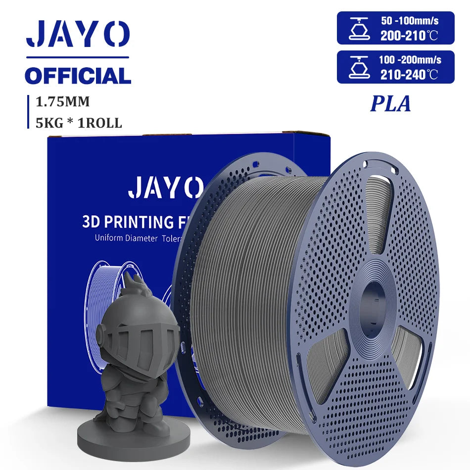 JAYO PLA /PLA Matte /ABS/PETG/PLA Plus 3D Printer Filament 5KG/Roll 1.75mm 3D Filament Large Spool Neatly Wound Filament