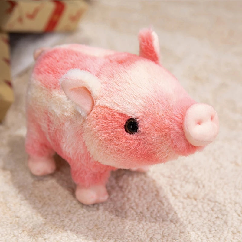 23cm Simulation Lovely Pig Plush Toy Stuffed Soft Huggable Pillow Home Ornament Birthday Gifts