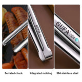 Grill Tongs Stainless Steel Food Tongs Metal Kitchen Tweezers Cooking Utensils for Salad Fish Steak Barbecue Buffet