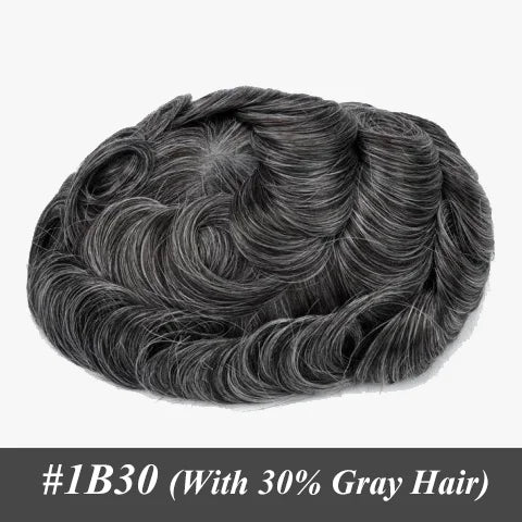 New Australia--Male Hair Prosthesis Toupee Men Lace and PU Breathable Men's Wig For Men Natural Hairline 6" Men's Hair System