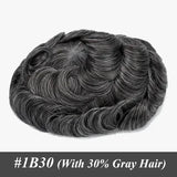 New Australia--Male Hair Prosthesis Toupee Men Lace and PU Breathable Men's Wig For Men Natural Hairline 6" Men's Hair System