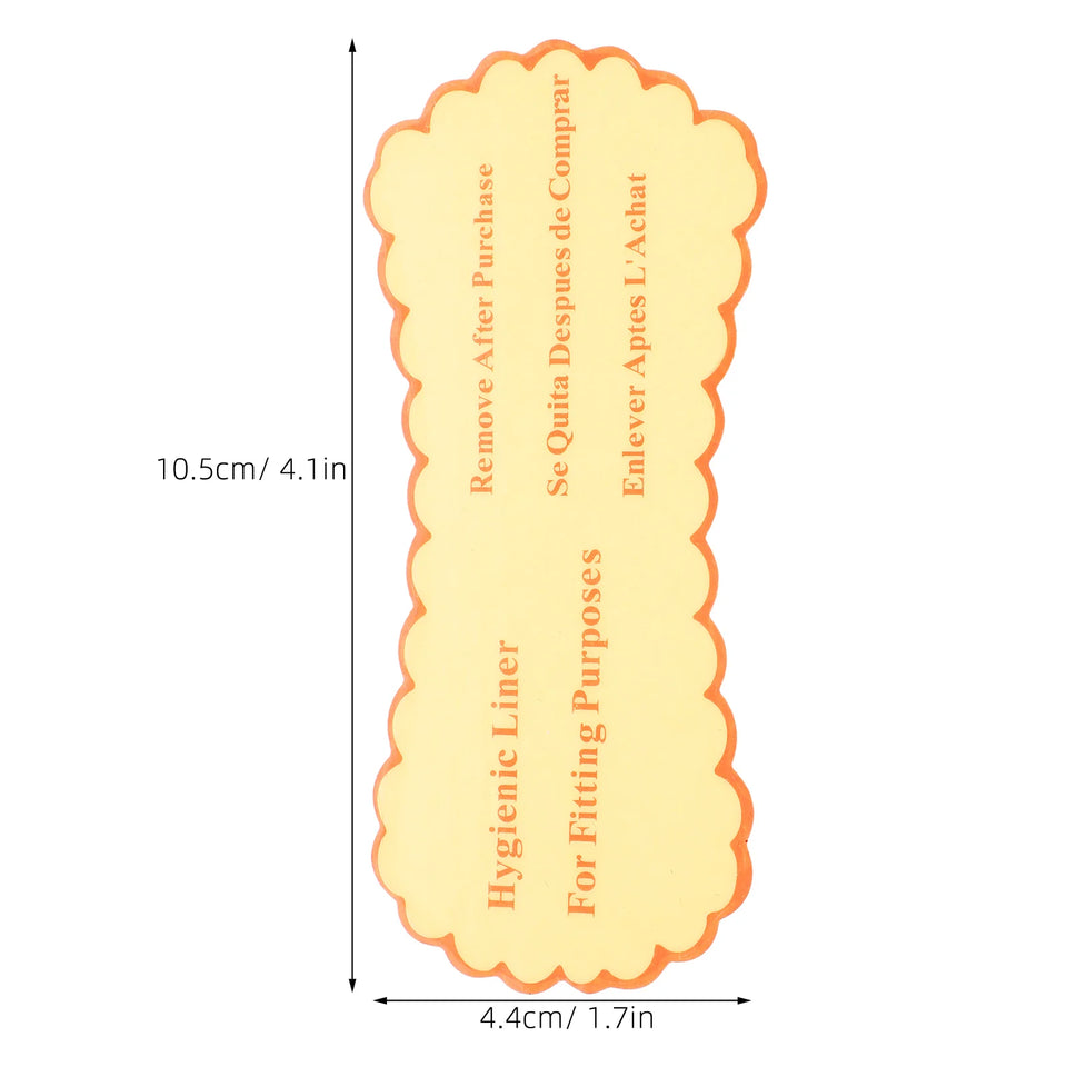 50pcs Hygiene Label Swimwear Underwear Brief Bikini Liners Stickers Swimsuit Underpants Protective Sticker Strip
