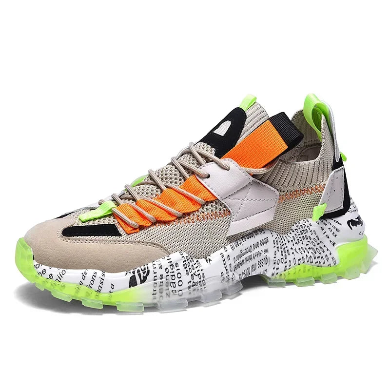 Customizable New Fashion Retro Sneakers Men Mesh Running Shoes for Mens Comfortable Chunky Dad Shoes Breathable Sports Shoes